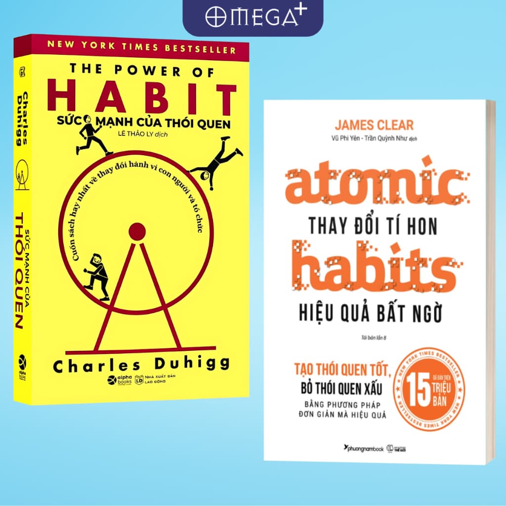 Sách Atomic Habits: Thay Đổi Tí Hon Hiệu Quả Bất Ngờ - The Power of Habit: Sức Mạnh Của Thói Quen PN (Lẻ/Combo)