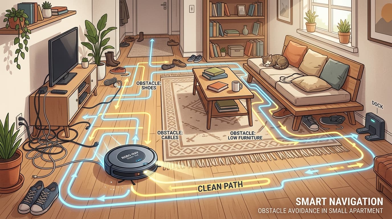 Vấn đề thực tế trong căn hộ nhỏ khi sử dụng robot hút bụi