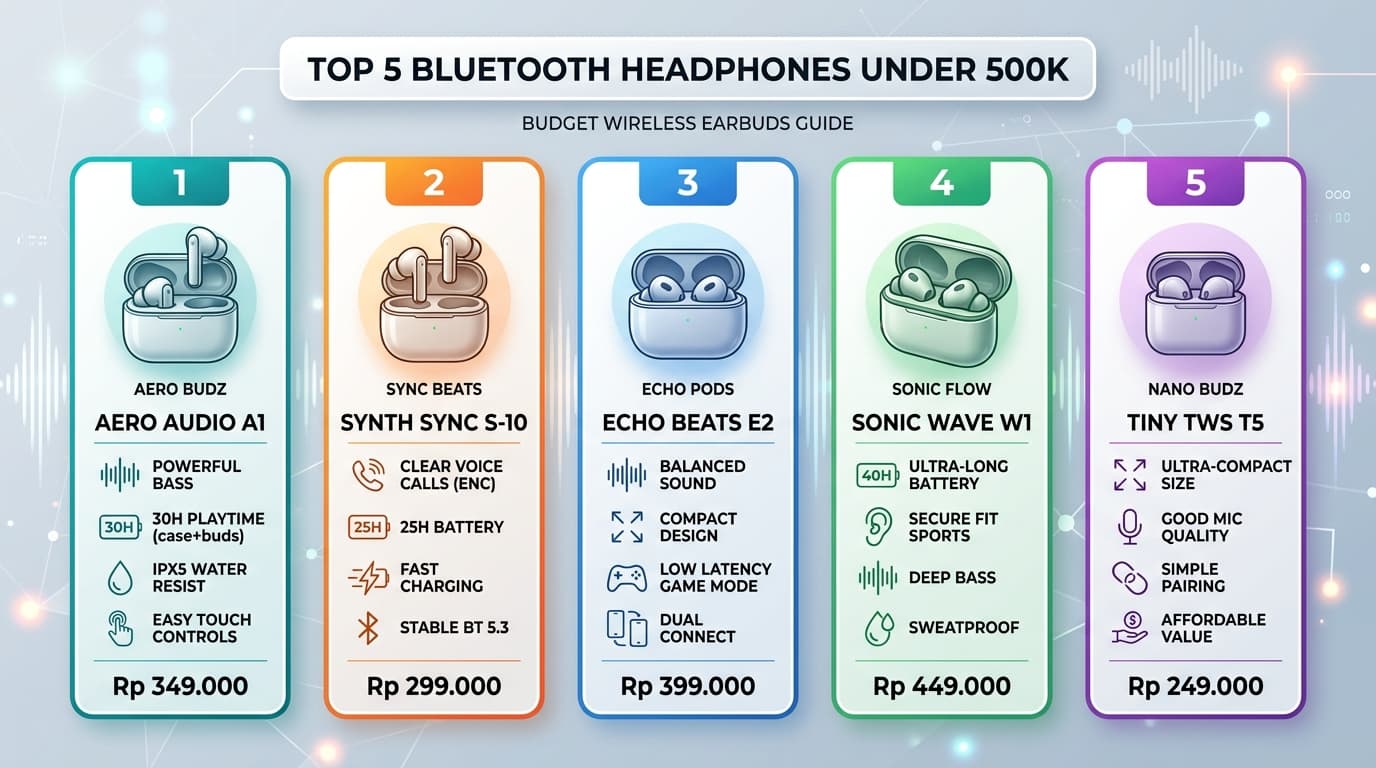 Top 5 tai nghe Bluetooth chống ồn dưới 500k cho sinh viên