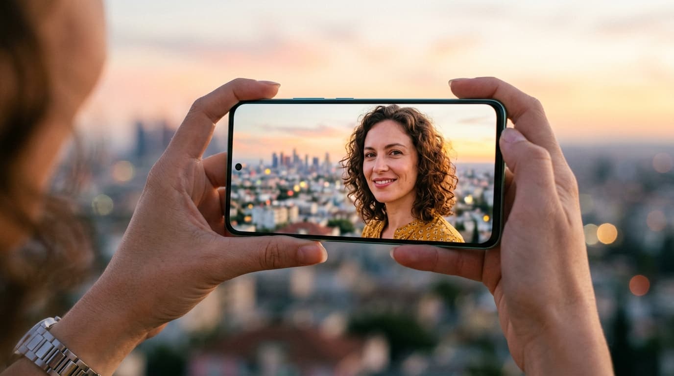 OPPO Reno 11 F trong một cảnh chụp chân dung với chất lượng hình ảnh cao.