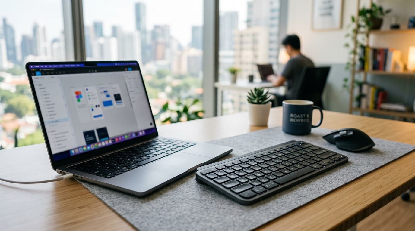 Bàn phím Bluetooth giúp tối ưu không gian làm việc cùng MacBook.