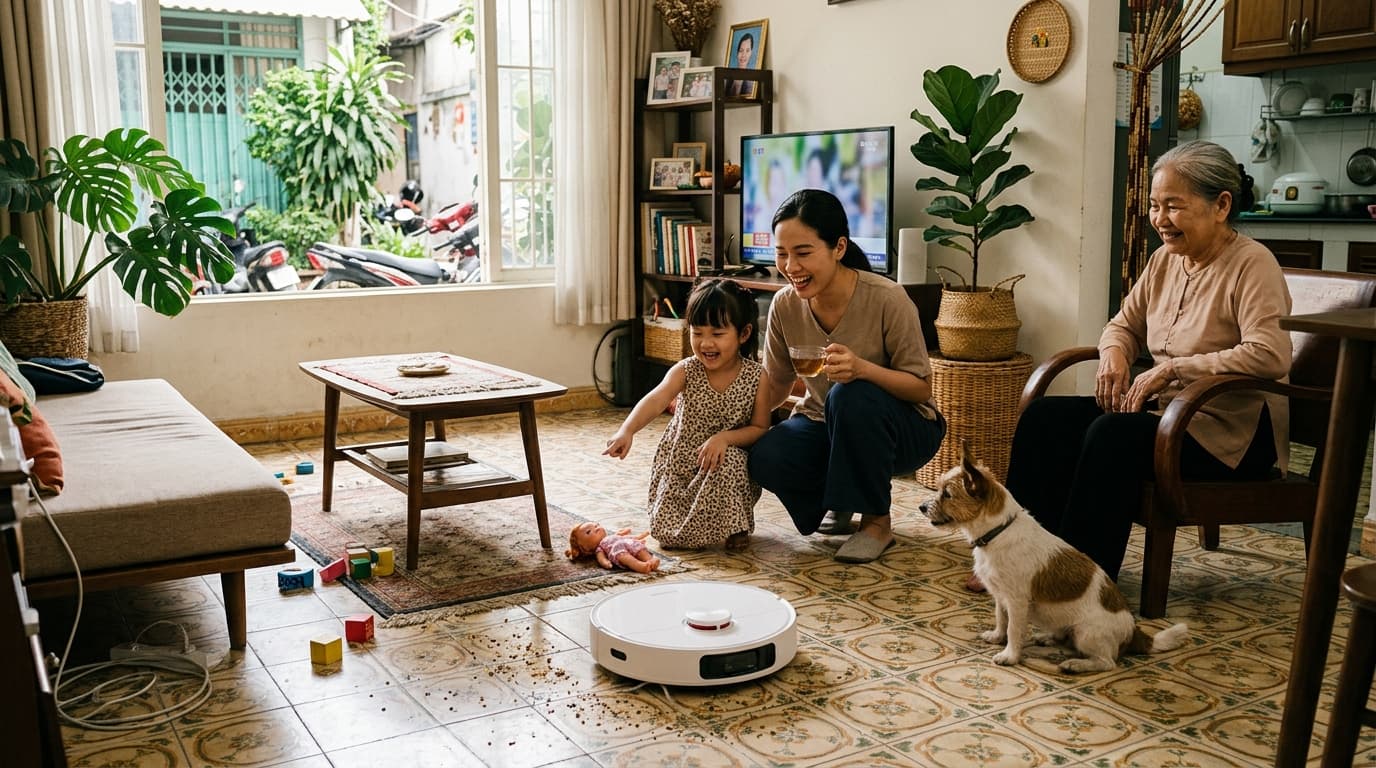 Robot hút bụi Dreame 2026 phù hợp với nhu cầu dọn dẹp của gia đình Việt.