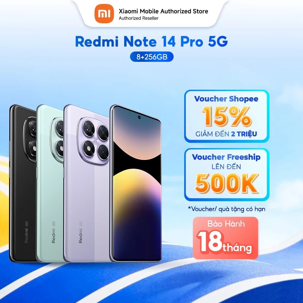 Điện thoại Redmi Note 14 Pro 5G (8+256GB) | Màn 6.67