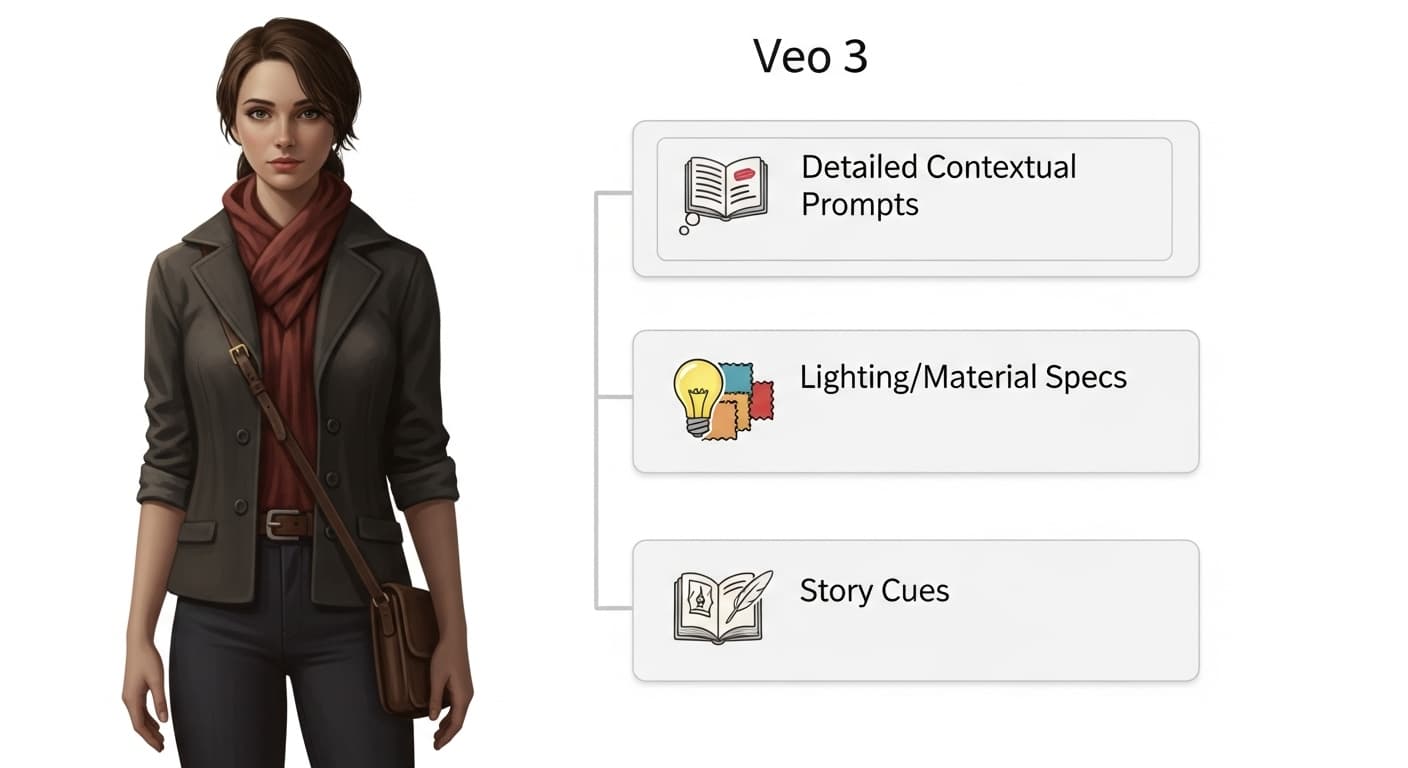 Infographic workflow tạo prompt và chọn Veo 2 hoặc Veo 3 - hướng dẫn tạo prompt và tối ưu workflow